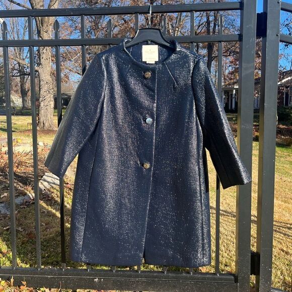 Kate Spade Erika Lacquered Tweed Coat - Picture 3 of 14